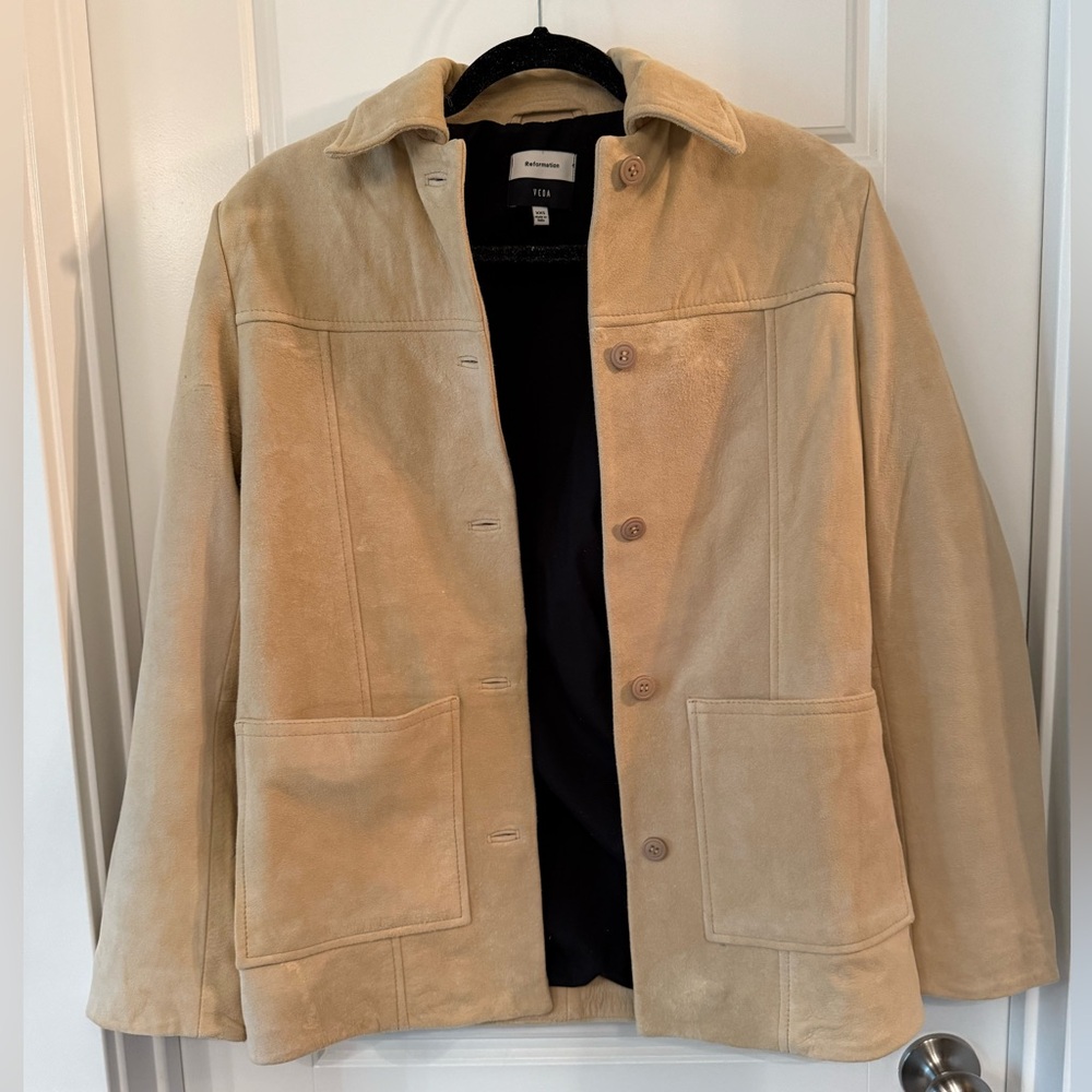 Reformation Veda Suede Shirt Jacket XXSmall